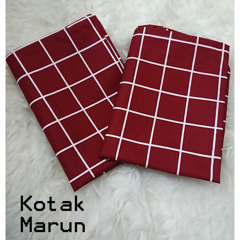 sarung bantal dan guling 1set murah motif aesthetic kotak-kotak bahan katun disperse warna tidak luntur