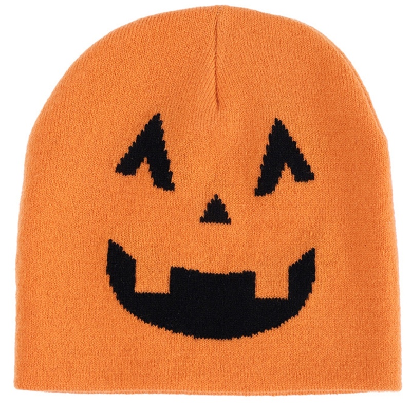 Topi Beanie Rajut Musim Dingin Untuk Dekorasi Halloween