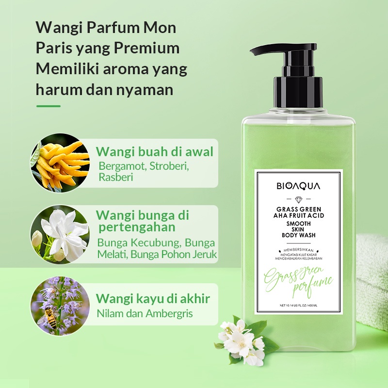 BIOAQUA Body Wash Sabun Mandi Cair Nicotinamide Brighten Skin / Nebulas Blue / Galaxy Pink / Grass Green Mencerahkan &amp; Menghaluskan Kulit