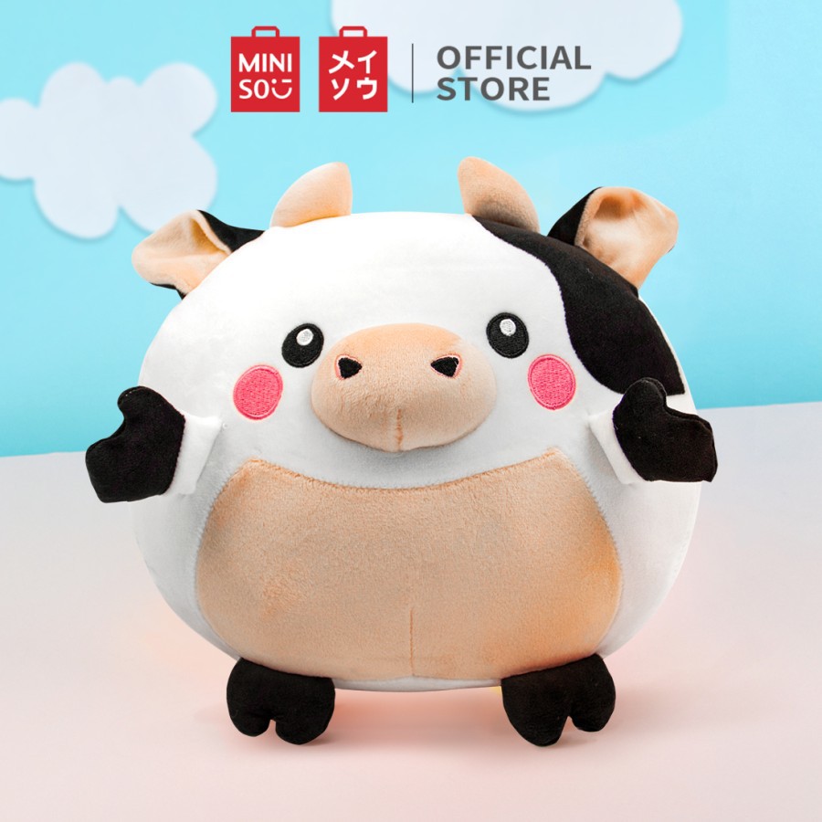 Miniso Mainan Mewah Seri Tumbler Bulat Boneka Mewah Hewan Lembut Menye