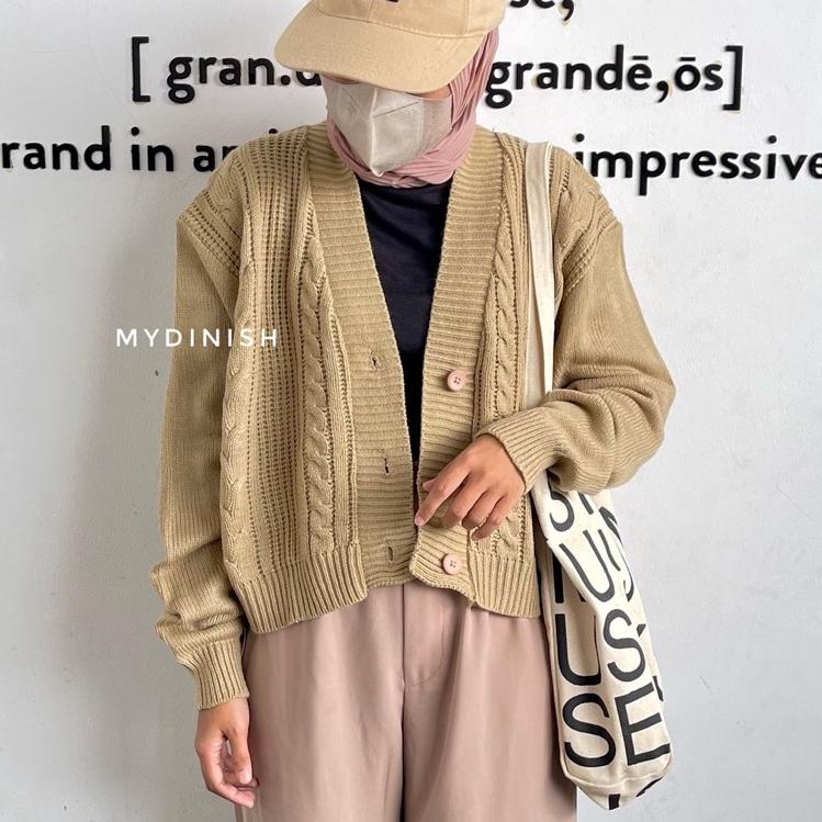 Vina Cable Crop Cardy - Cardigan  Wanita ‑ MAO.699628