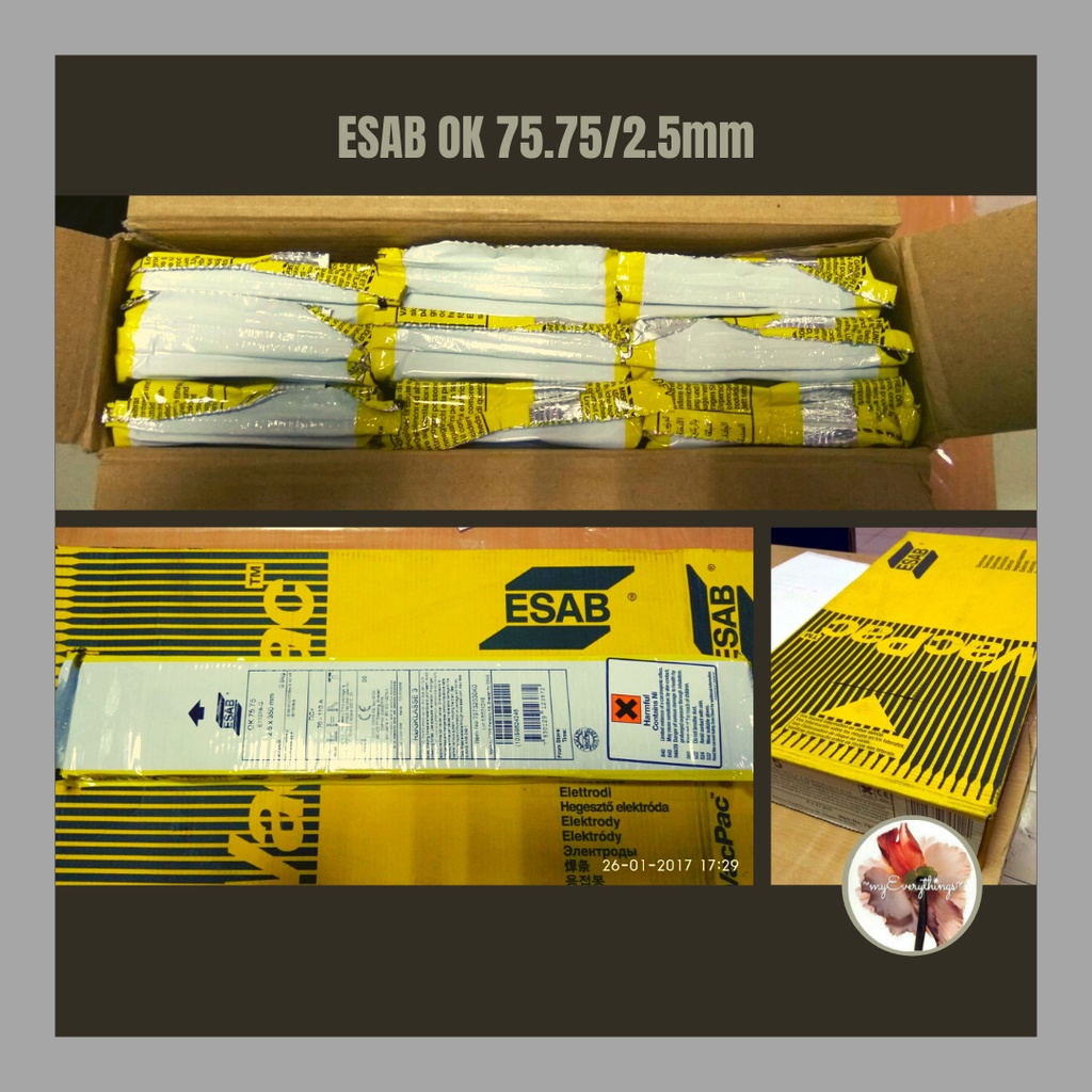 Jual Kawat Las ESAB OK 75.75 VP AWS E11018G/2.5mm Shopee Indonesia