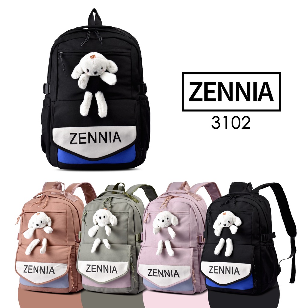 Tas Ransel Sekolah Wanita Zennia 3102 Tas Fashion Boneka Tas Perempuan