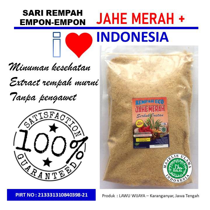 

JAHE MERAH SERBUK + (PLUS) SARI REMPAH EMPON-EMPON 250 gr