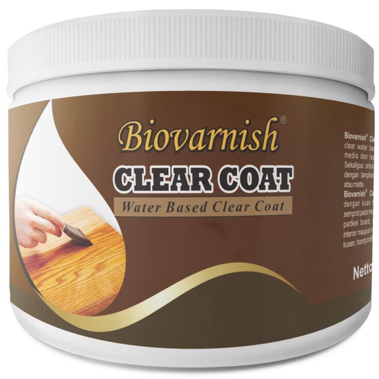 Pernis Kayu Bening Water Based Biovarnish Clear Coat 400gr