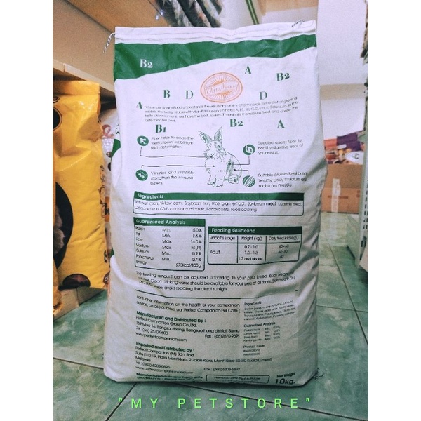 EKSPEDISI RABBIT FOOD VITAMAX 10 KG