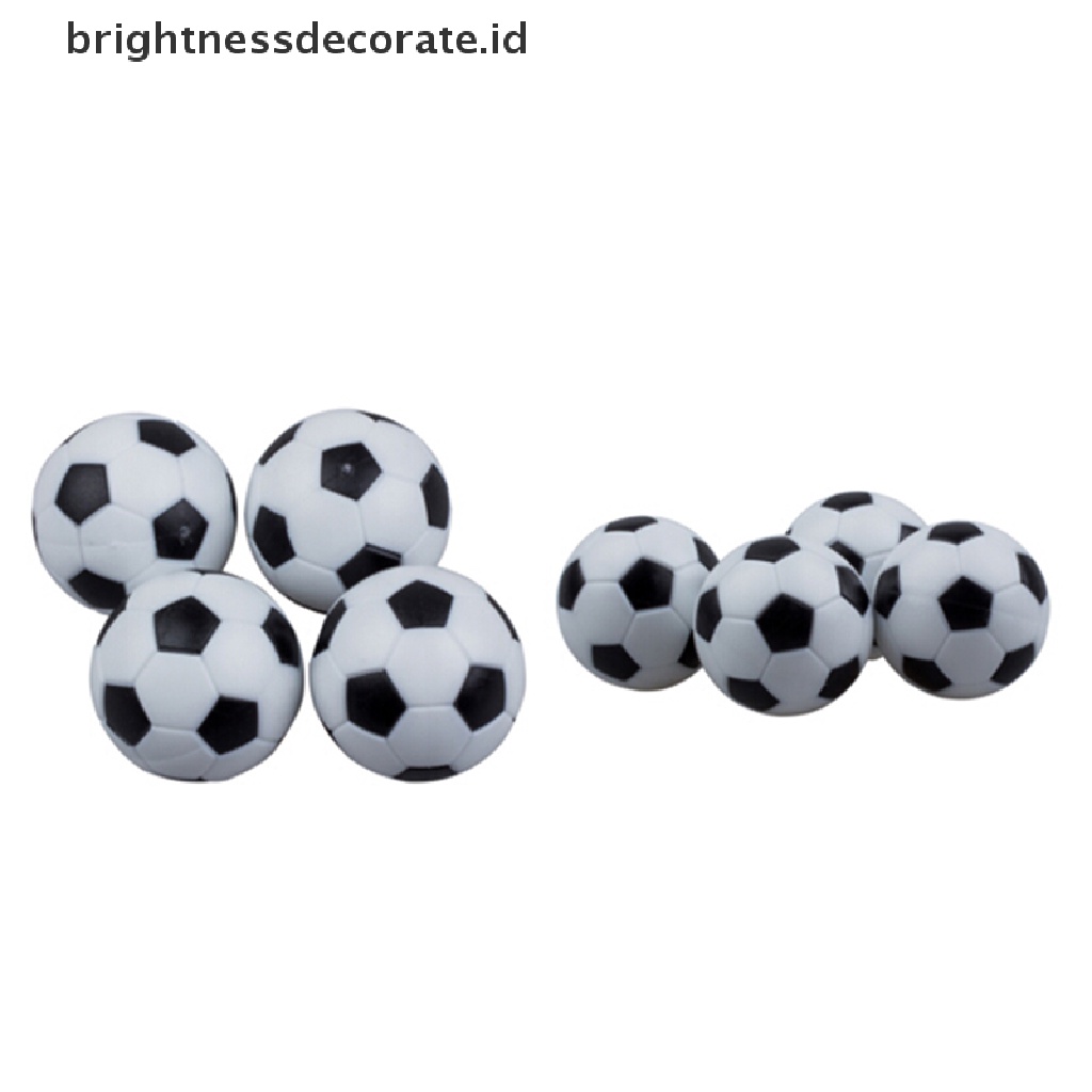 4 Pcs Bola Foosball Bahan Plastik Warna Hitam Dan Putih Ukuran 32mm Untuk Kaki Bayi