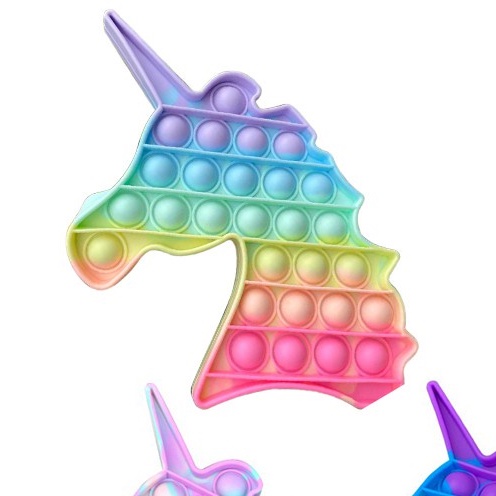 Push Pop It Fidget Toys Unicorn Anak Permainan Tangan Bundar-Jelly