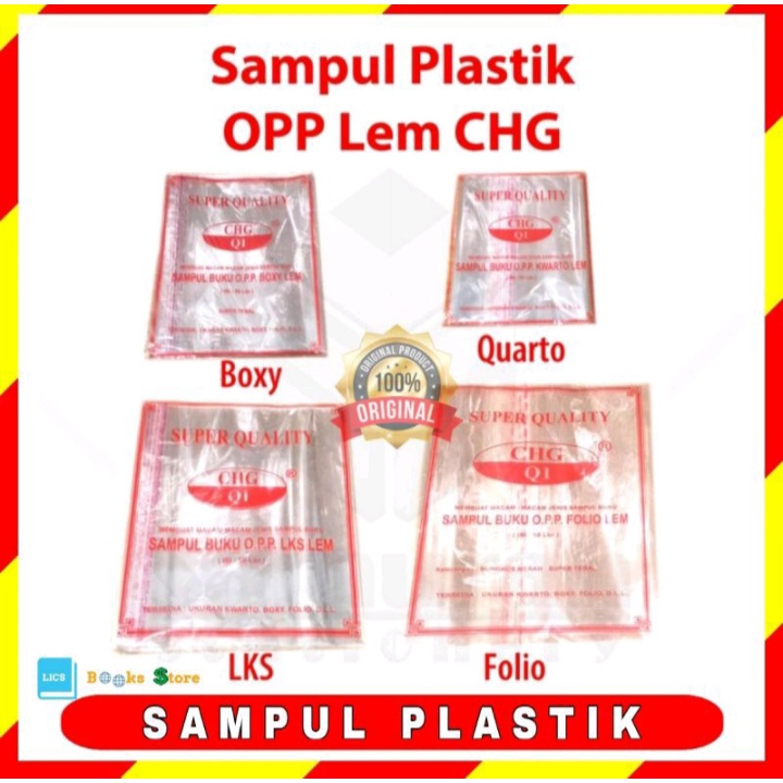 

Sampul Buku Plastik Bening CHG Quarto Boxy LKS dan Folio