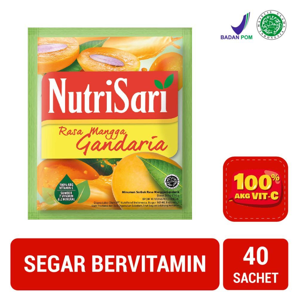 

NutriSari Mangga Gandaria 40 sachet - Minuman Buah Vitamin C