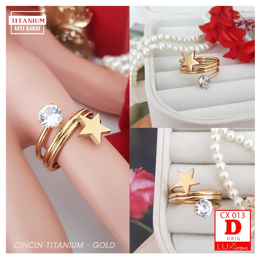 CX 013 Cincin Titanium Kata Fantastic Cincin Wanita Dewasa Anti Karat Selamanya Cincin Titan Murah Perhiasan  Koleksi Wanita Luxx Xuping