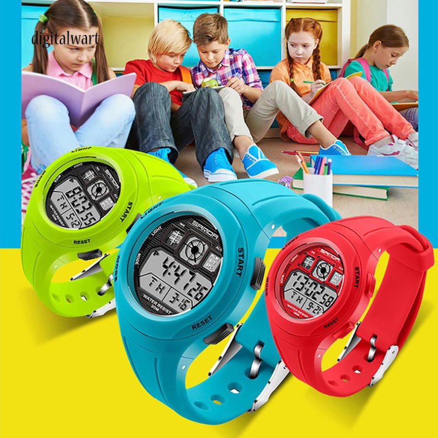 100% Import Jam Tangan Anak Original Sanda Unisex Sporty Watch Waterproof Aksesoris Olahraga Anti
