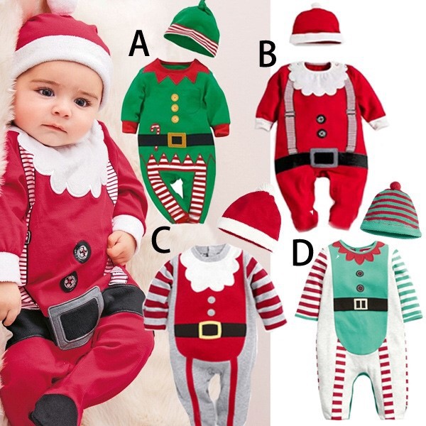 Romper Anak | Baju Natal Anak | Romper + Hat Christmas