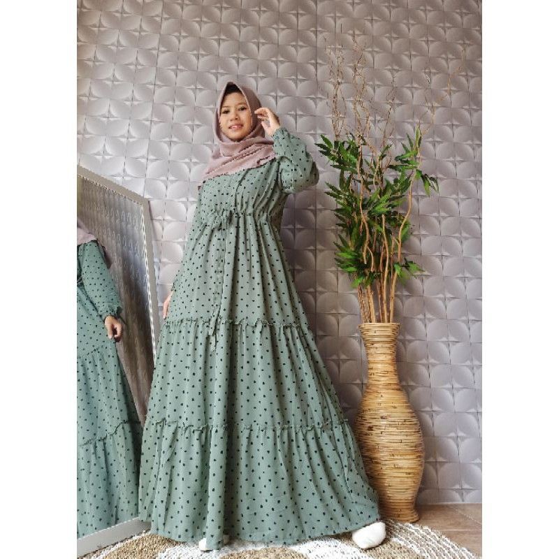 GAMIS CERUTY - BABYDOLL SERUT POLKADOT - DRESS