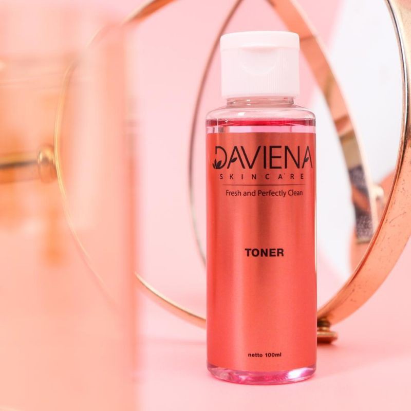 (PUSAT JAWA) Daviena Skincare | GLOWING SERIES |PEMUTIH WAJAH BPOM|DAVINA SKINCARE-TONER PINK