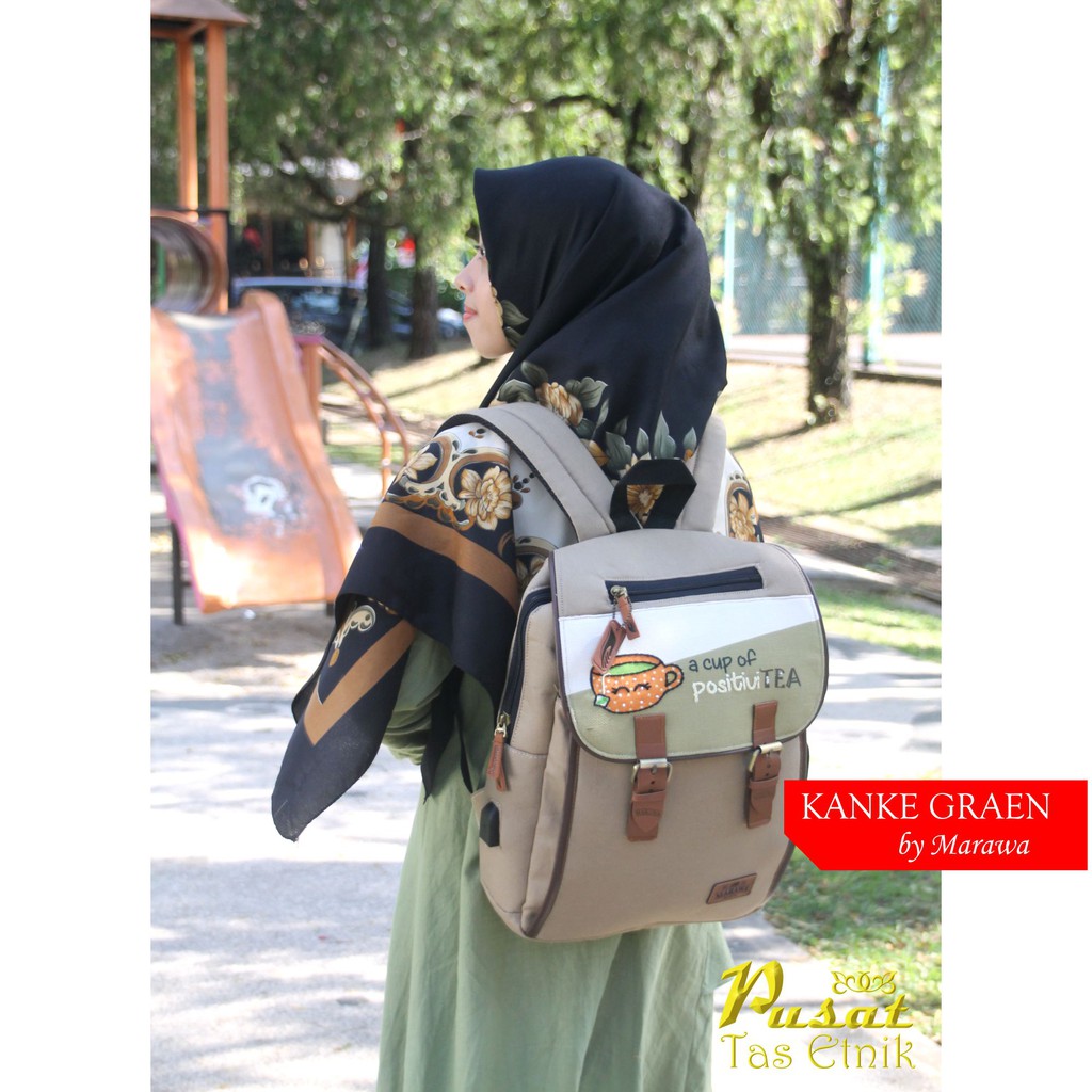  Tas  Fashion USB Ransel Sekolah Kuliah TELAF Kanke by 