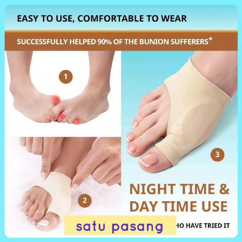 PELINDUNG JARI KAKI INSOLE KAUS ANTI JARI BENGKOK