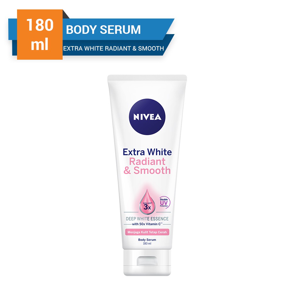 NIVEA Extra White Body Serum 180ml RADIANT AND SMOOTH BPOM NEW