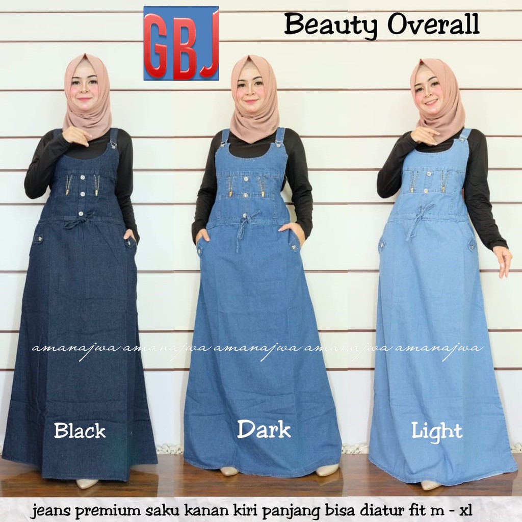 BENTY BEAUTY OVERALL ROK ZIPPER JEANS GBM