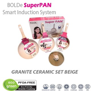 MST58 BOLDe Super Pan Set 3 1 pcs Beige Panci  Granit 