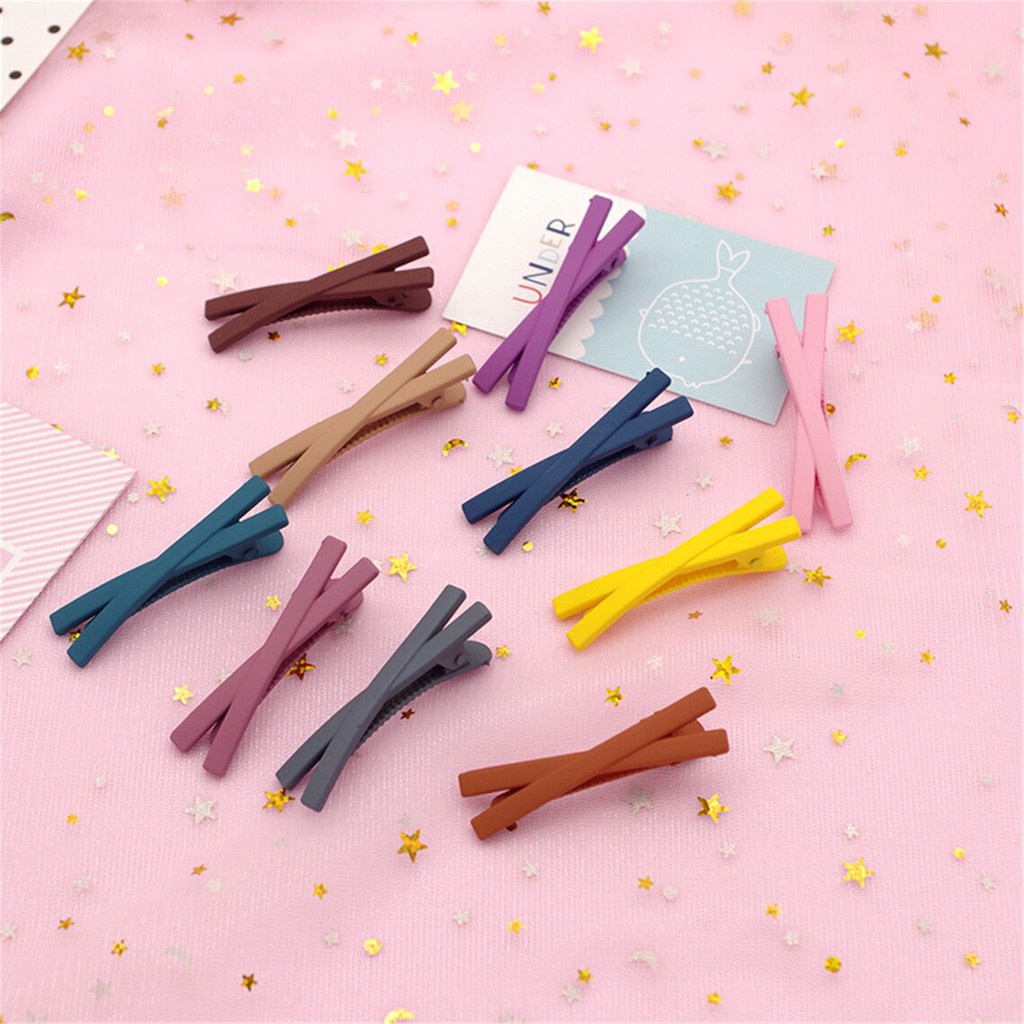 3SP | ART39 Jepitan Rambut Gaya Korea Matte Warna Warni Jepit Rambut Korea Aksesoris Rambut Anak Perempuan Cute Korean Hairpin Hairclip