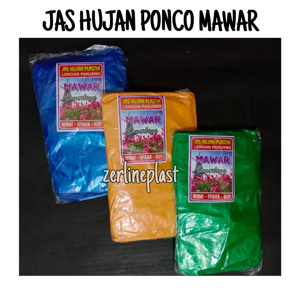 Jas hujan plastik PONCO Warna Mawar (cuma atasan)