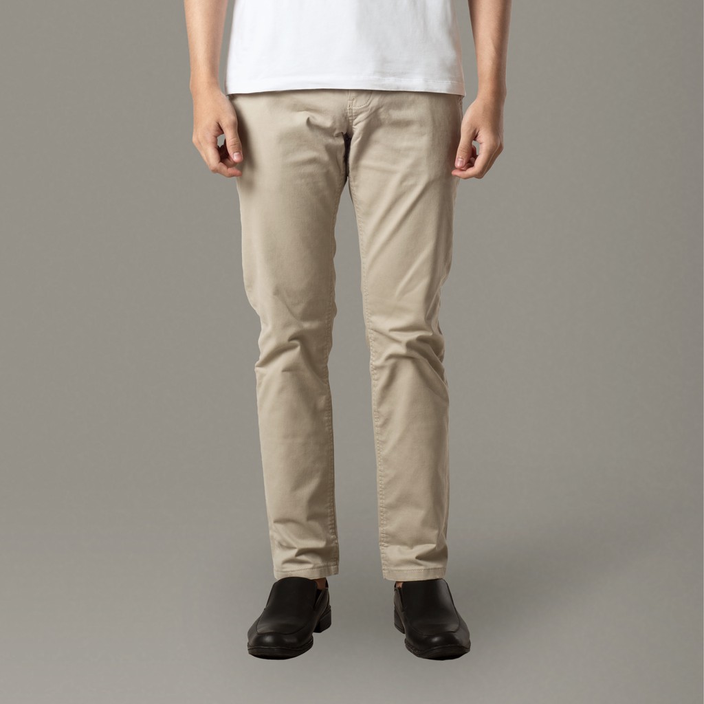 Benhill Celana Pria Panjang Chinos Premium Katun Stretch Beige  24482-32923
