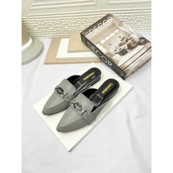 sendal flatshoes wanita terbaru kekinian bahan dove dove 2cm LOUISDEAR B84