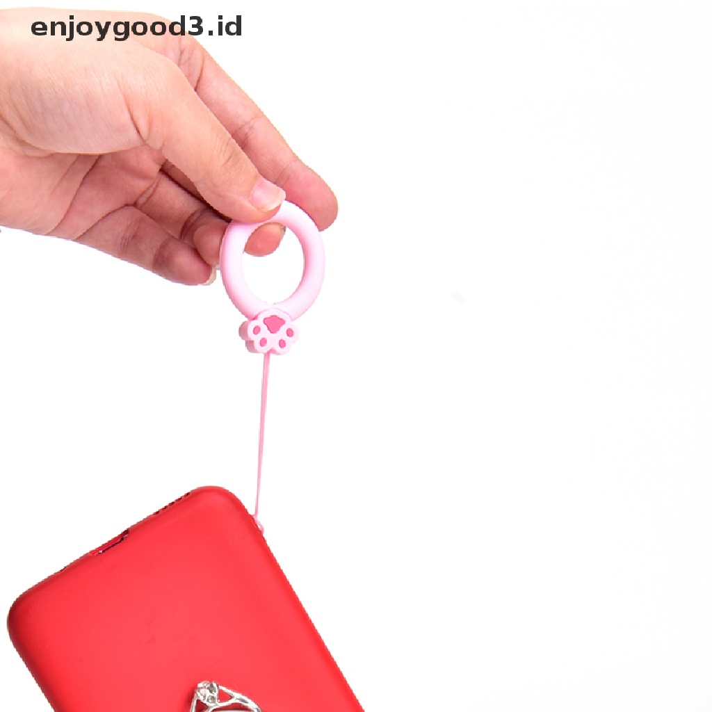 (Rready Stock) Tali Lanyard Handphone Universal Bahan Silikon Motif Kartun 3D (ID)