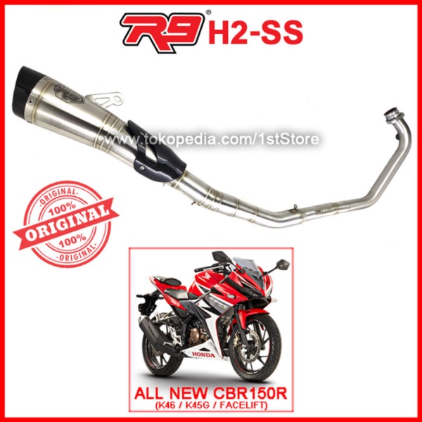 Promo perkakas Original R9 H2 SS New CBR150R LED Facelift K46 K45G Knalpot  Berkualitas