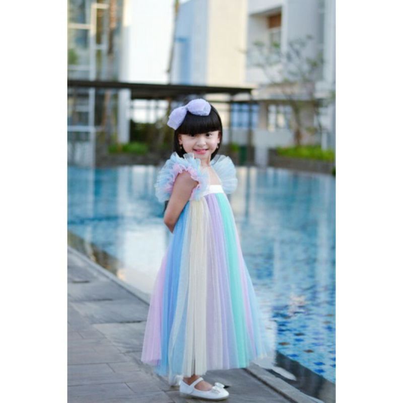 DRESS GAMMAR RAINBOW PREMIUM (UNICORN)