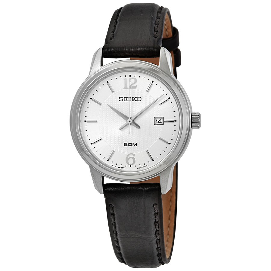 Seiko Ladies SUR659P1 Quartz Black Leather - Jam Tangan Wanita SUR659