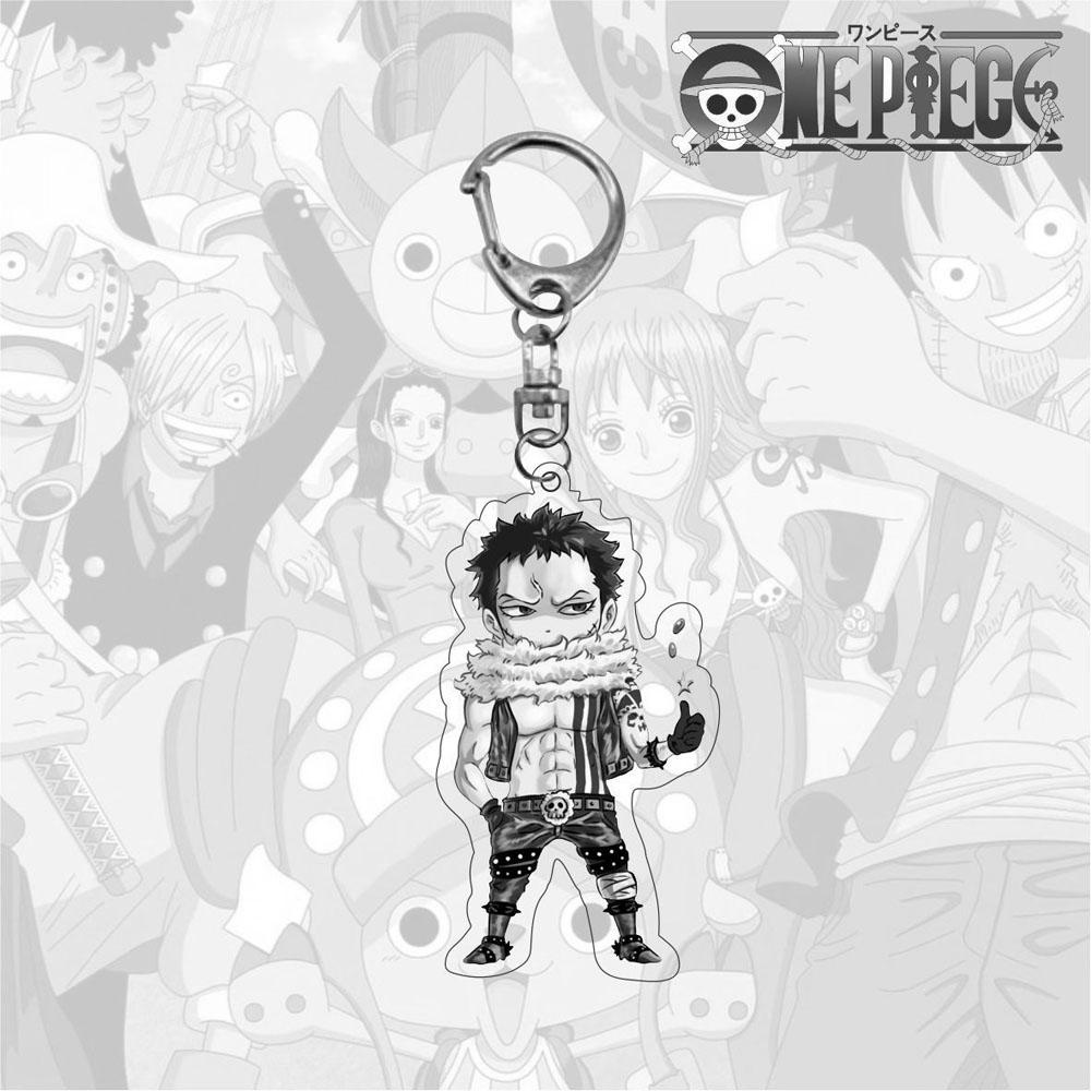 Lanfy Luffy Gantungan Kunci Luffy Hadiah Dua Sisi Liontin Scultures Acrylic Key Ring