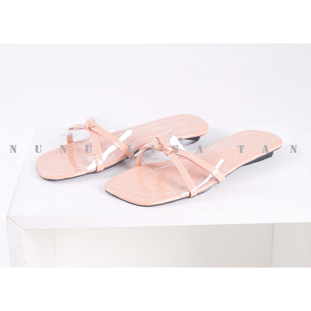 NunuLisaTan ALICE - Sandal Sendal Cantik Teplek Mika Korea ALICE