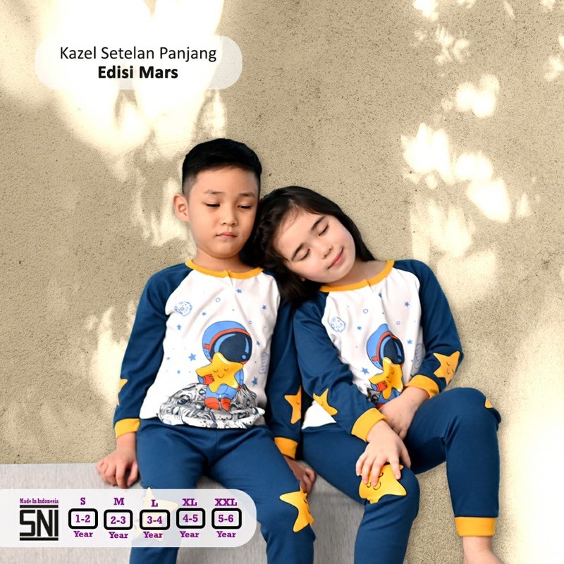 Kazel Setelan Panjang Motif (1-5 Tahun)/Kazel piyama anak