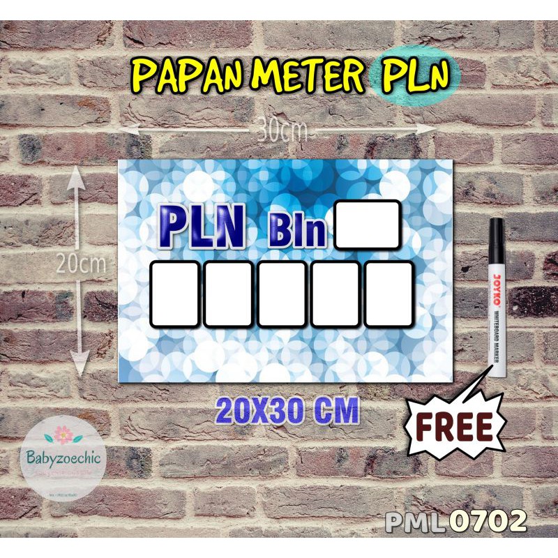 

Zoe Papan Meter Listrik PLN PAM motif Unik - Pastel 02