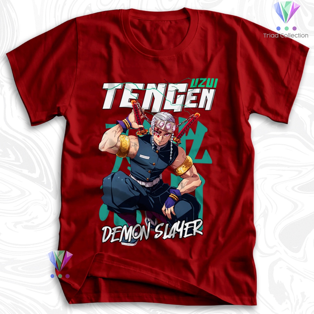 Tshirt Baju Kaos Distro TENGEN UZUI DEMON SLAYER / Kaos Distro Pria Wanita