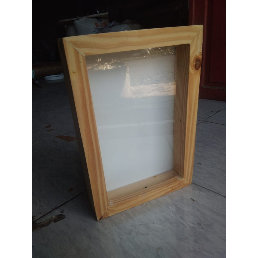 frame 3D jati belanda ukuran 15cmx20cm/ bahan pembuatan mahar nikah