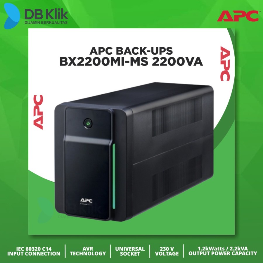 UPS APC Back BX2200MI-MS 2200VA 1200W - BX2200MI MS Universal Socket