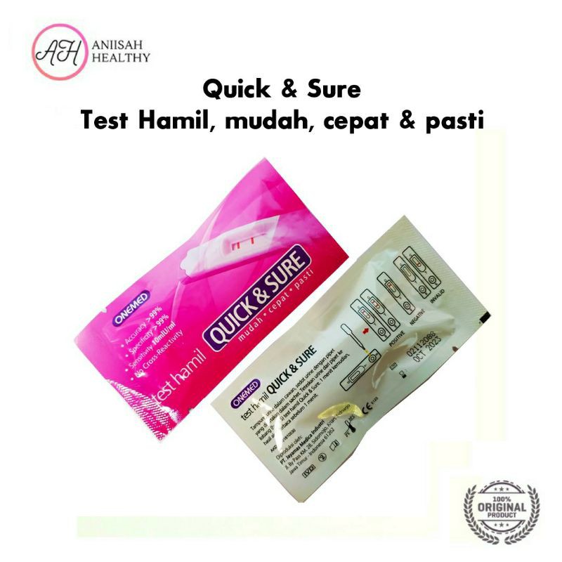 Tes Kehamilan Onemed Quick&amp;Sure &gt; Tes Hamil Cassette &gt; Testpack &gt; Tespek &gt; Pregnancy Test Stick