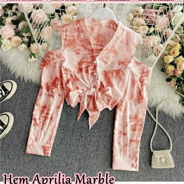 Blouse Trend kekinian 2021 Baju Wanita terbaru Pakaian Terlengkap Fashion Termurah Hem Crop Aprilia