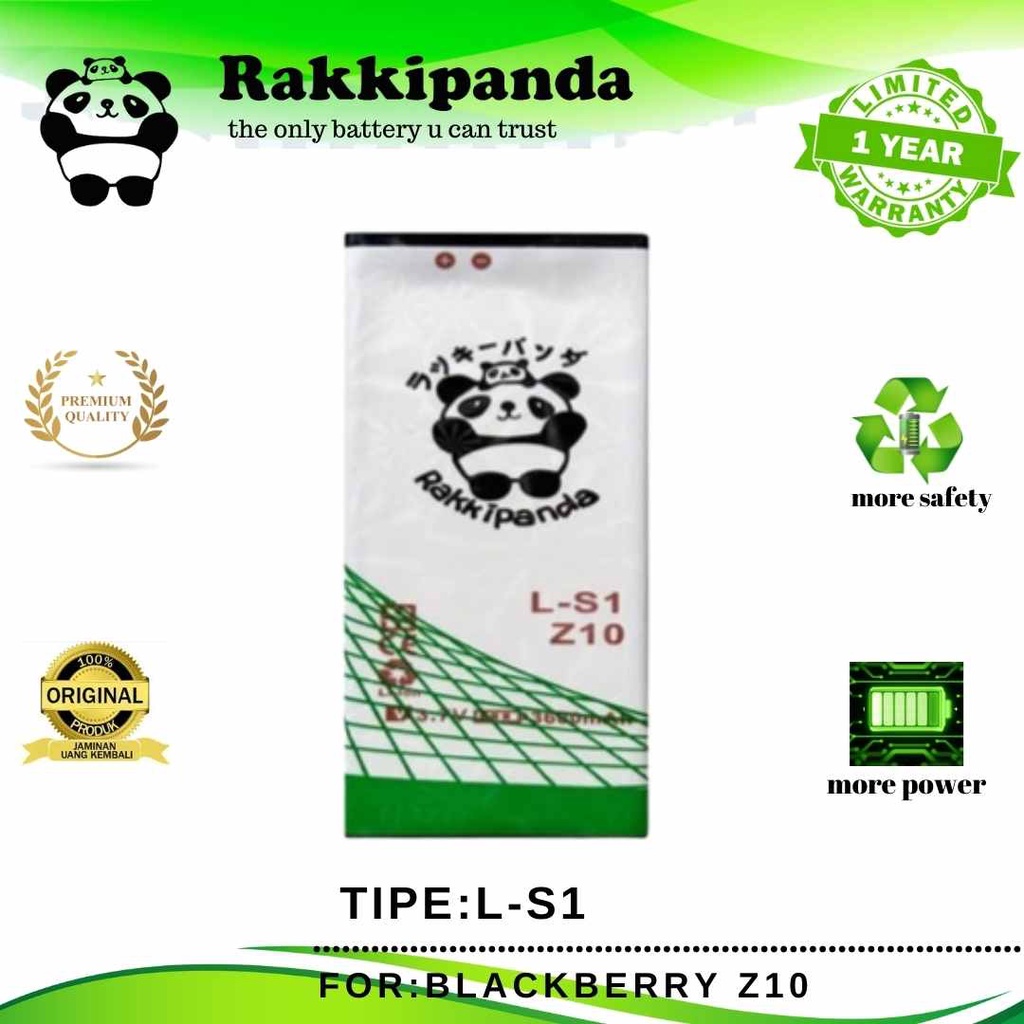 (R/K)- RakkiPanda - LS1 Blackberry Z10 Batre Batrai Baterai