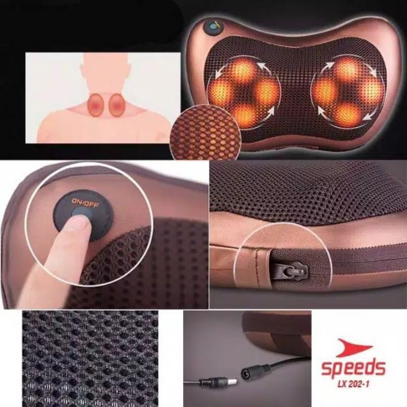 Bantal Pijat 8 Bola portable Car and Home Masaage Pillow