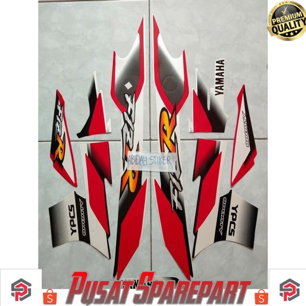 Striping lis stiker fiz r 2001 sporty merah