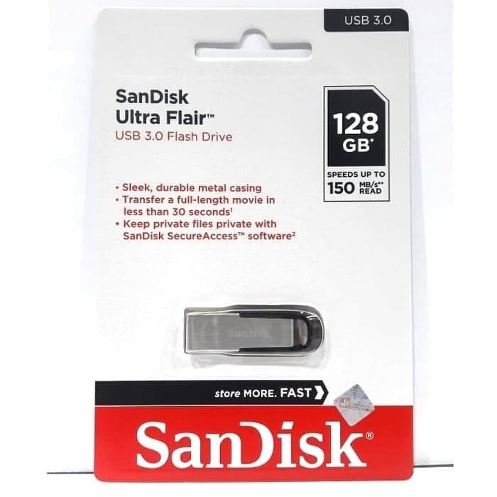 Flashdisk  SanDisk Ultra Flair USB 3.0 130MB/s Flashdisk CZ73 128GB