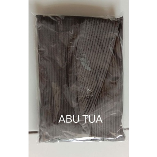 BERGO PLISKET KERUT/JILBAB INSTAN(PK).-Abu tua