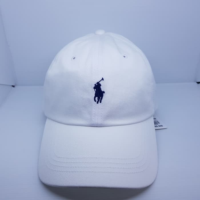 Topi POLO Putih Leather Strap Original