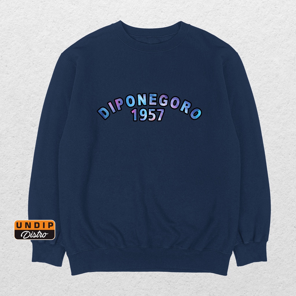 Sweater Crewneck UNDIP Universitas Diponegoro Blue Colour