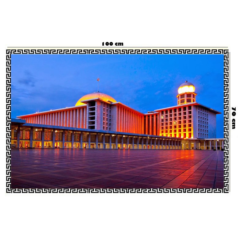 Poster Jumbo Uk 70 x 100 Gambar Masjid Istiqlal bahan albatros