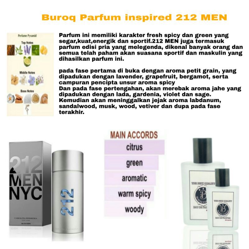 PARFUM PRIA 212 SEGER HALUS MASKULIN WANGI TAHAN LAMA NON ALKOHOL -INSPIRED-